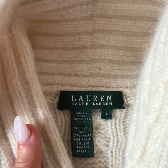Ralph Lauren Cream Cable Knit Cardigan - Discontinued in store! - Picture 4 of 5